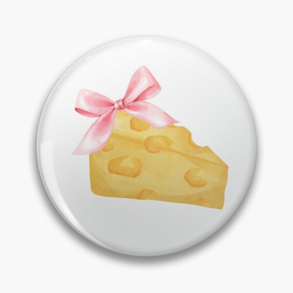 Item preview, Cheese Wedge with Pink Bow – Coquette Charcuterie Picnic Aesthetic designed and sold by DivinePassion.