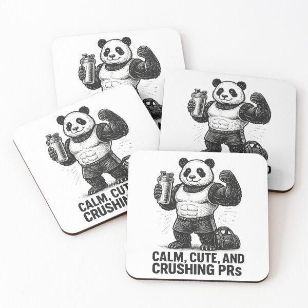 Item preview, Protein Panda – Calm, Cute, and Crushing PRs (Vintage Gym Animal Tee) designed and sold by Bobo-fish.
