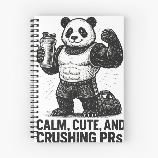 Item preview, Protein Panda – Calm, Cute, and Crushing PRs (Vintage Gym Animal Tee) designed and sold by Bobo-fish.