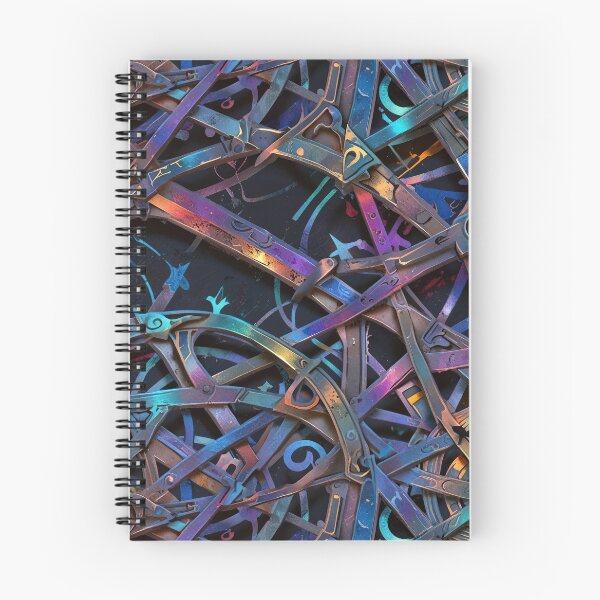 Item preview, Abstract Metal Structure with Vibrant Gradient Colors and Geometric Patterns designed and sold by CoolPixels.