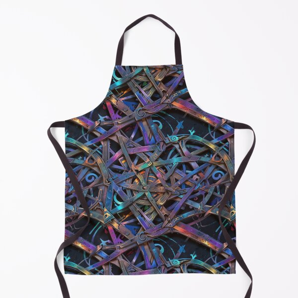 Item preview, Abstract Metal Structure with Vibrant Gradient Colors and Geometric Patterns designed and sold by CoolPixels.