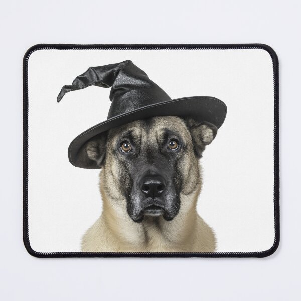 Item preview, Anatolian Shepherd Dog Wearing Halloween Witch Hat designed and sold by LazyOwlStore.