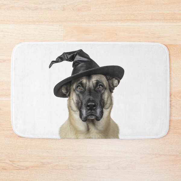Item preview, Anatolian Shepherd Dog Wearing Halloween Witch Hat designed and sold by LazyOwlStore.