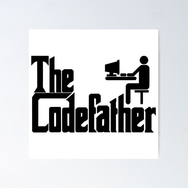 Item preview, The Codefather – Funny Programmer Parody Design designed and sold by elvinsevere.