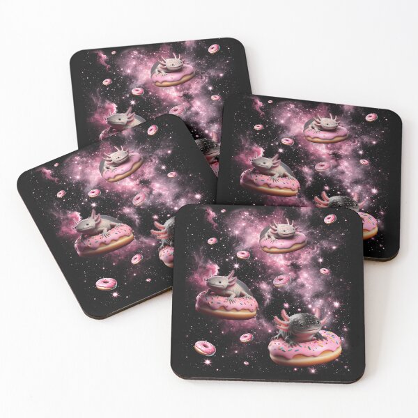 Item preview, Cute Axolotl Riding Donut Space Galaxy Axolotl Lover designed and sold by Kimberley King Art  King Art.