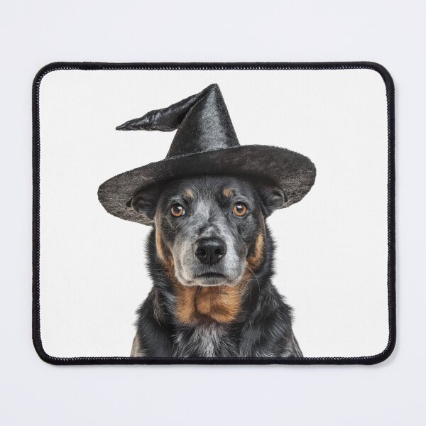 Item preview, Australian Cattle Dog Wearing Halloween Witch Hat designed and sold by LazyOwlStore.