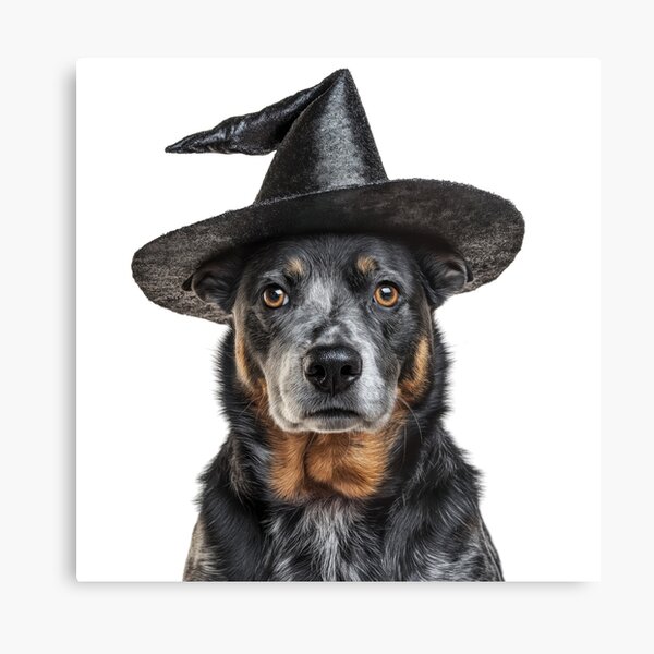 Item preview, Australian Cattle Dog Wearing Halloween Witch Hat designed and sold by LazyOwlStore.