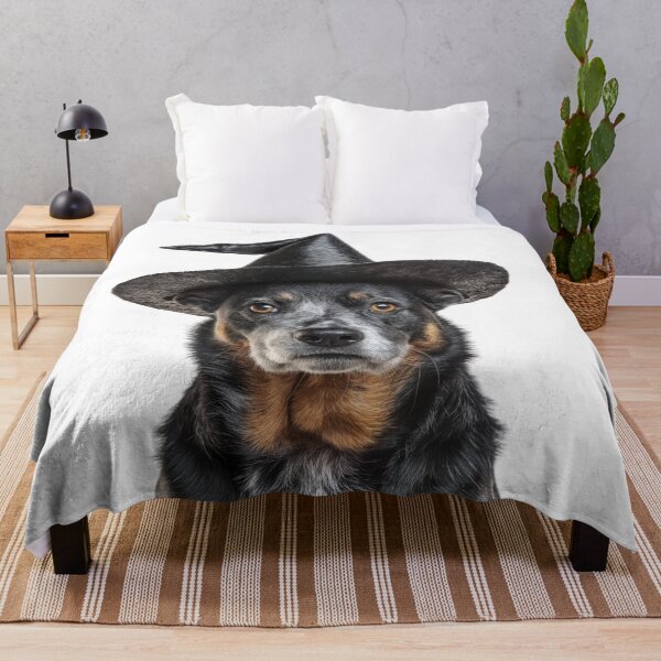 Item preview, Australian Cattle Dog Wearing Halloween Witch Hat designed and sold by LazyOwlStore.