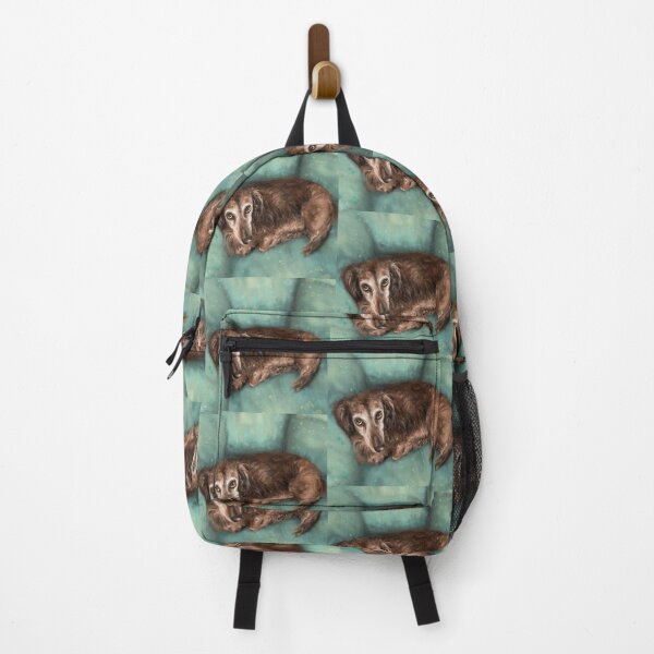 Item preview, Painting of a Brown Long Haired Dachshund Dog Staring Directly at You. designed and sold by ibadishi.