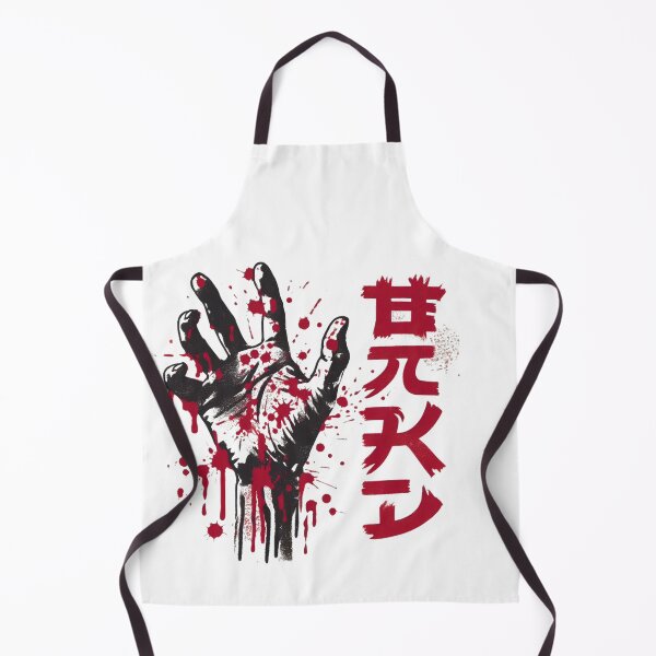 Item preview, Bloody Hand Horror Design with Japanese Text – Grunge Gorecore Art designed and sold by Emegan Print Art.
