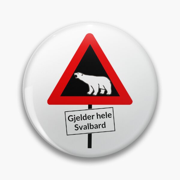 Item preview, Gjelder Hele Svalbard Polar Bear Crossing Warning Sign designed and sold by GraTEEtude.