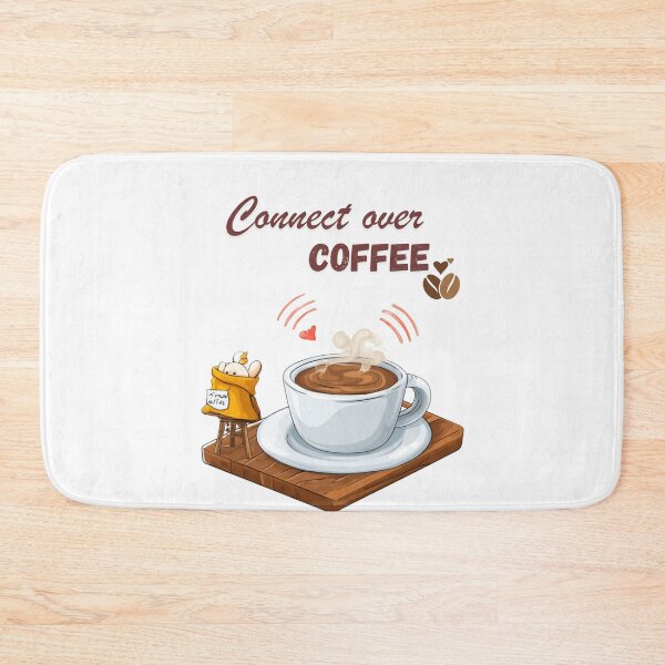 Item preview, Connect Over Coffee – Cute Animal Coffee Date Illustration – Kawaii Coffee Friendship Design designed and sold by ThaiArtShop.