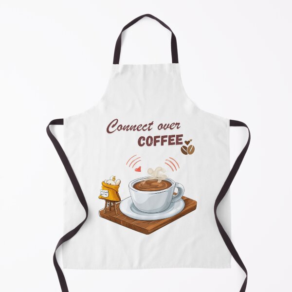 Item preview, Connect Over Coffee – Cute Animal Coffee Date Illustration – Kawaii Coffee Friendship Design designed and sold by ThaiArtShop.