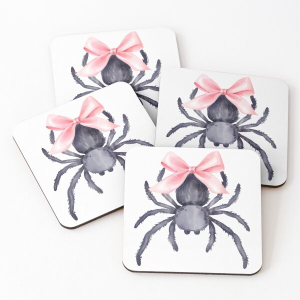 Item preview, Spider with Pink Bow – Cute Coquette Goth Halloween Vibes designed and sold by DivinePassion.