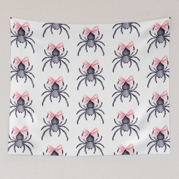 Item preview, Spider with Pink Bow – Cute Coquette Goth Halloween Vibes designed and sold by DivinePassion.