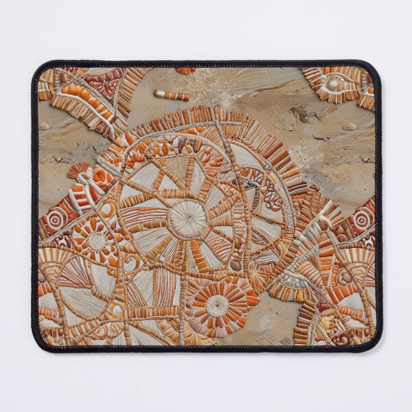 Item preview, Abstract Mosaic Design with Circular and Geometric Patterns on Sand designed and sold by CoolPixels.