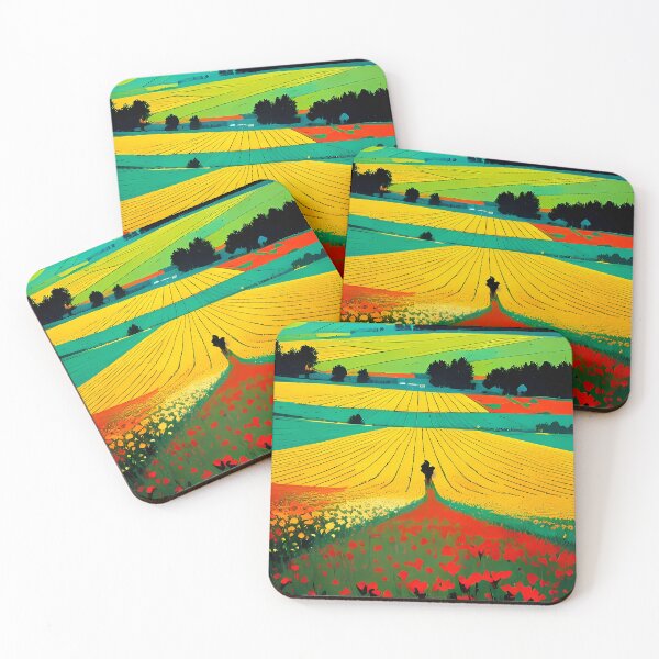 Item preview, Flower Field Illustration Design designed and sold by Domo-Design.