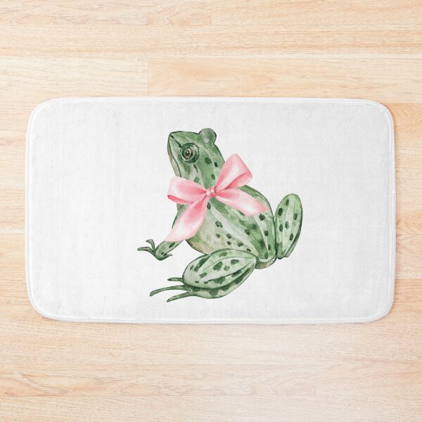 Item preview, Frog with Pink Bow – Coquette Cottagecore Aesthetic Design designed and sold by DivinePassion.