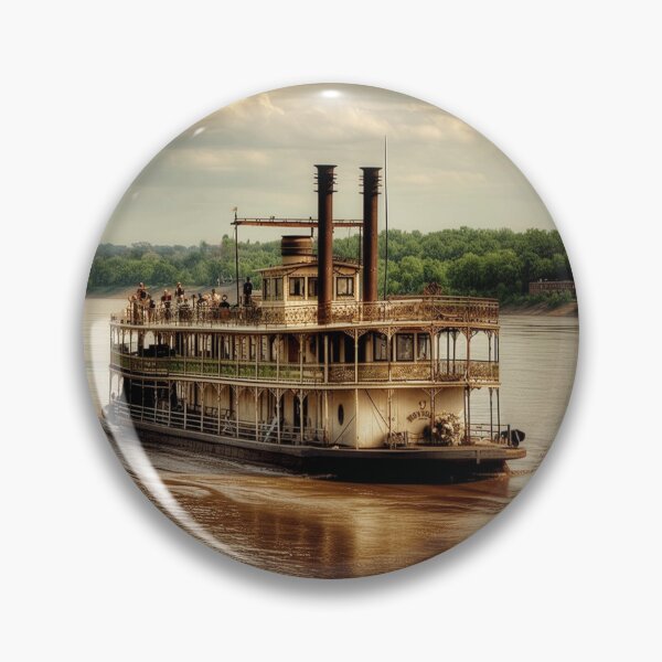 Item preview, Steamboat Mississippi River paddle steamer Mark  riverboat designed and sold by JanChryzostom.