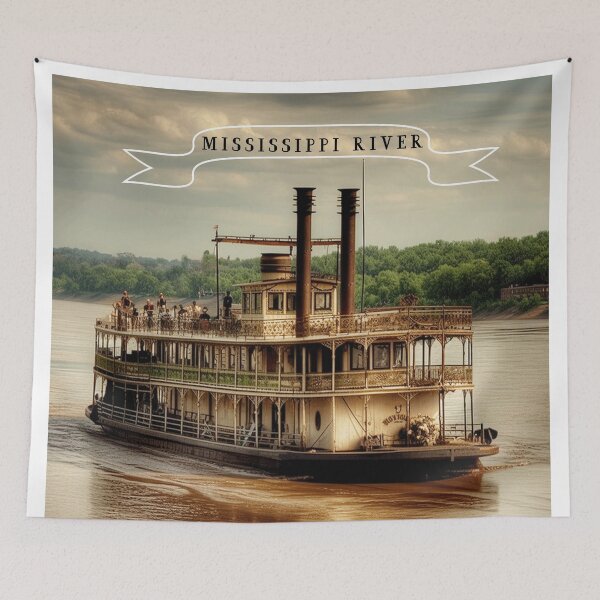 Item preview, Steamboat Mississippi River paddle steamer Mark  riverboat designed and sold by JanChryzostom.