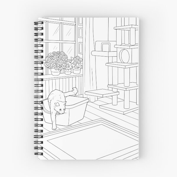 Item preview, Quirky Cat Moment - Black and White Line Art designed and sold by Stadify.