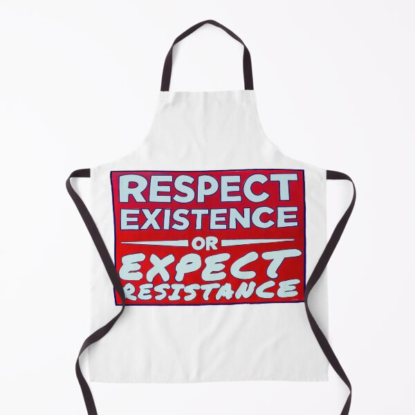 Item preview, Respect Existence or Expect Resistance - Red and White Motivational Quote Art Print designed and sold by aadventures.