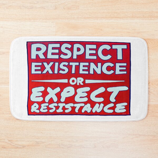 Item preview, Respect Existence or Expect Resistance - Red and White Motivational Quote Art Print designed and sold by aadventures.
