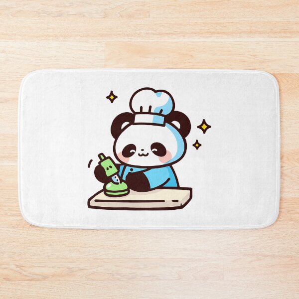 Item preview, A panda pastry chef baking bamboo macarons designed and sold by Elinotes.