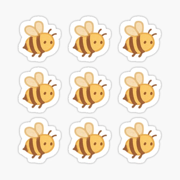 Vista previa del artículo con la obra «Paquete de pegatinas de abejas», diseñado y vendido por vacaroz.