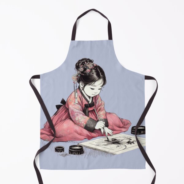 Item preview, Hanbok Girl Ink Painting Art designed and sold by Leo-stella.