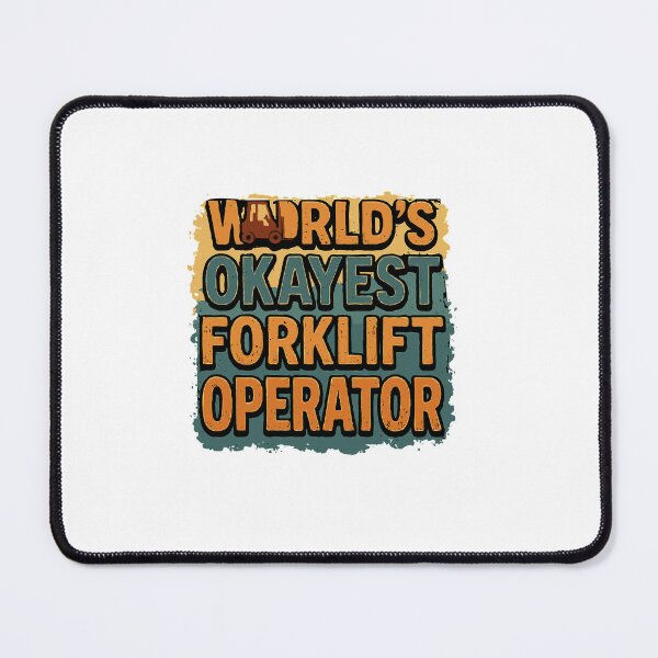 Item preview, World's Okayest Forklift Operator - Retro Vintage designed and sold by TeesYouWant.