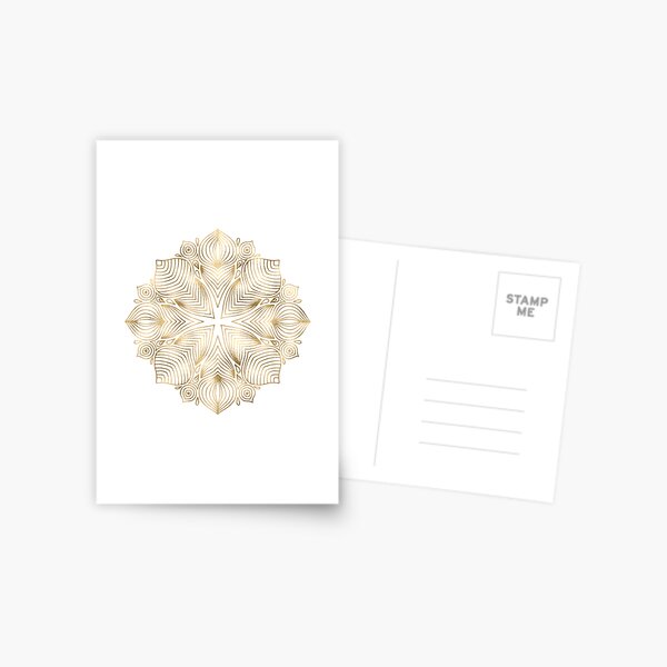 Gold Boho Mandala Postcard