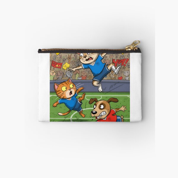 Item preview, Cat vs Dog Soccer Showdown | Funny Comic Animal Match designed and sold by Simple_Lines2025.