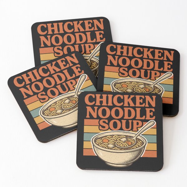 Item preview, Chicken Noodle Soup – Retro Comfort Food Sticker designed and sold by Kampendesigns.