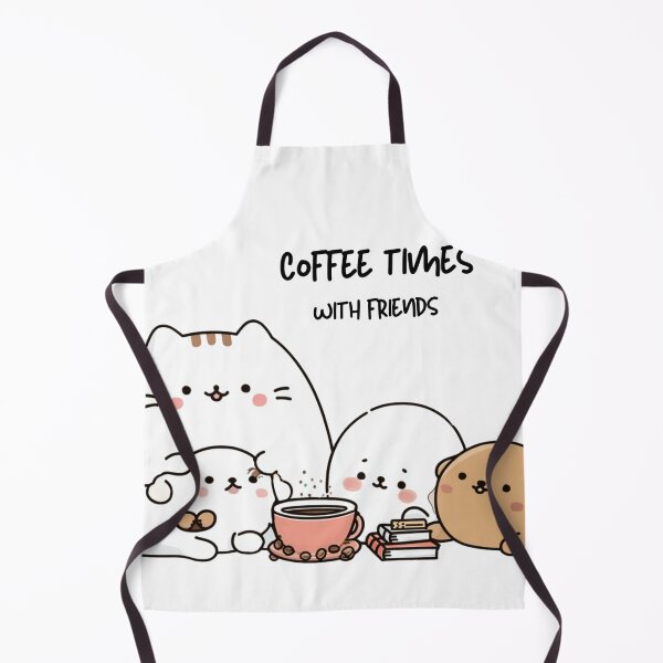 Item preview, Kawaii Coffee Pet Club – Cute Cat, Dog, Seal & Friends Drinking Coffee Together designed and sold by ThaiArtShop.