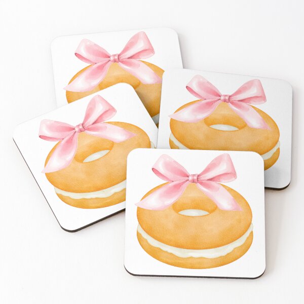 Item preview, Bagel with Cream Cheese and Pink Bow – Coquette Brunch Aesthetic designed and sold by DivinePassion.