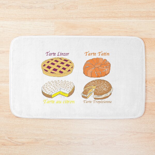 Item preview, French Tarts – Delicious Illustration of 4 Classic Desserts designed and sold by CecileLenam.