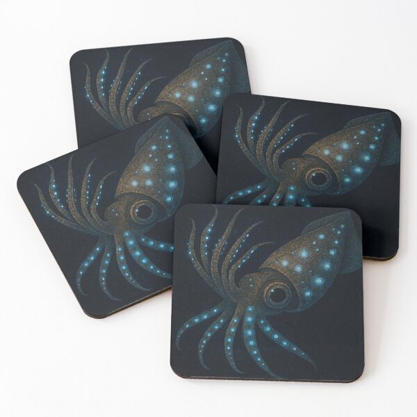 Item preview, Firefly Squid Bioluminescent Deep Sea Creature – Glowing Ocean designed and sold by NocturnalNook.