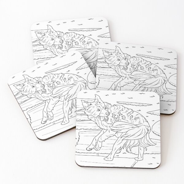 Item preview, Herding Dog Chaising Tail - Line Art designed and sold by Stadify.