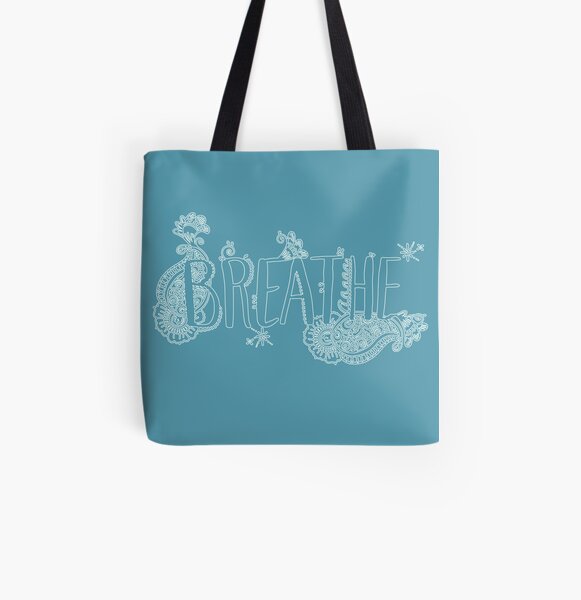 Breathe #Light All Over Print Tote Bag