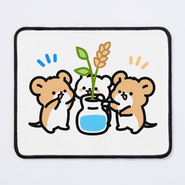 Item preview, Little mice putting rice stalks into a vase designed and sold by Elinotes.