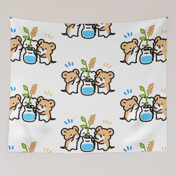 Item preview, Little mice putting rice stalks into a vase designed and sold by Elinotes.