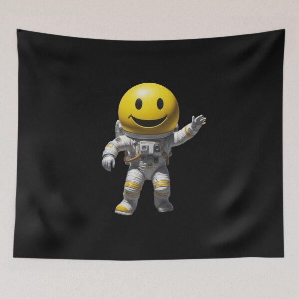 Item preview, Smiles Smiley Cheerful Astronaut Explorer designed and sold by latelierdechris.