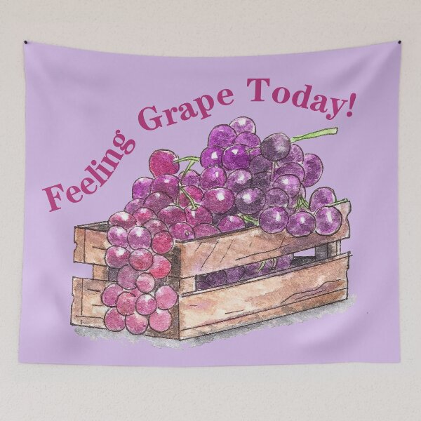 Item preview, Funny Grape Pun Illustration – Cute Fruit Art for Food Lovers designed and sold by Green2711.