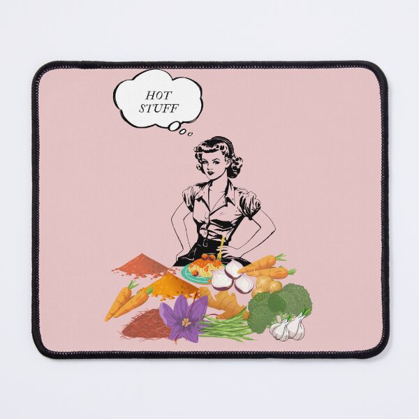 Item preview, HOT STUFF - VINTAGE FUNNY KITCHEN IMAGE FOR FOODLOVERS designed and sold by ShaniaBright.