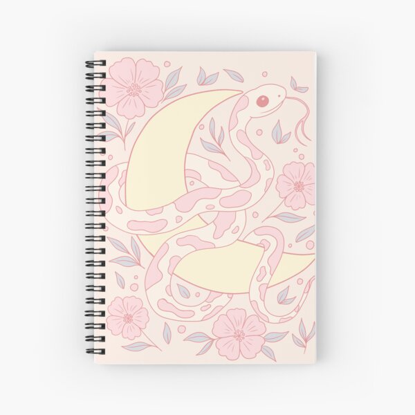 Artikel-Vorschau von Pastellschlange mit Mond und Blumen, designt und verkauft von Jess.a.creates.