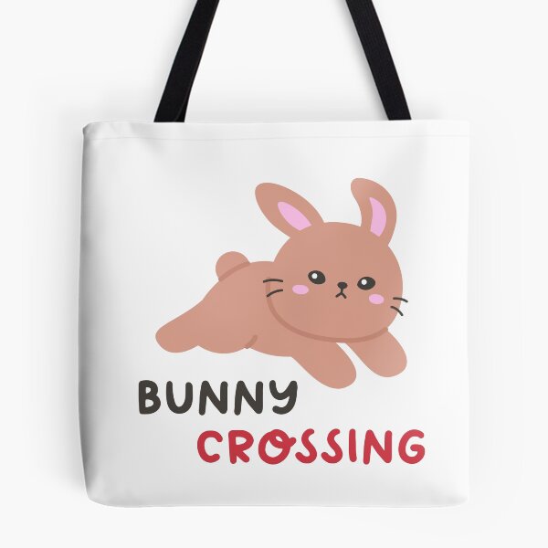 Item preview, Bunny Crossing – Cute Easter Rabbit Running with Bold Sign Style designed and sold by BubiStudio.