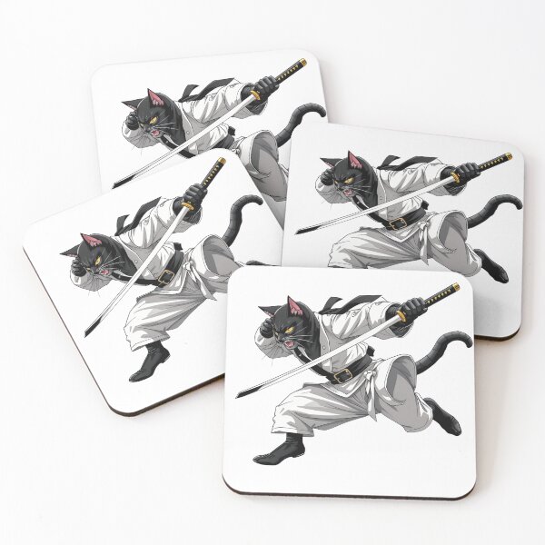 Item preview, Black cat Martial Arts Cat in Action designed and sold by latelierdechris.