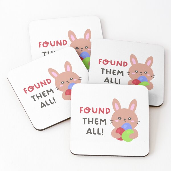Item preview, Found Them All – Cute Easter Bunny with Colorful Hidden Eggs designed and sold by BubiStudio.