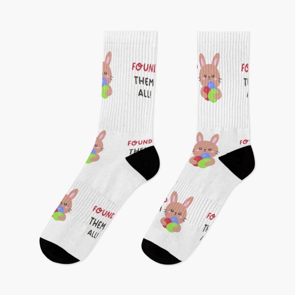 Item preview, Found Them All – Cute Easter Bunny with Colorful Hidden Eggs designed and sold by BubiStudio.